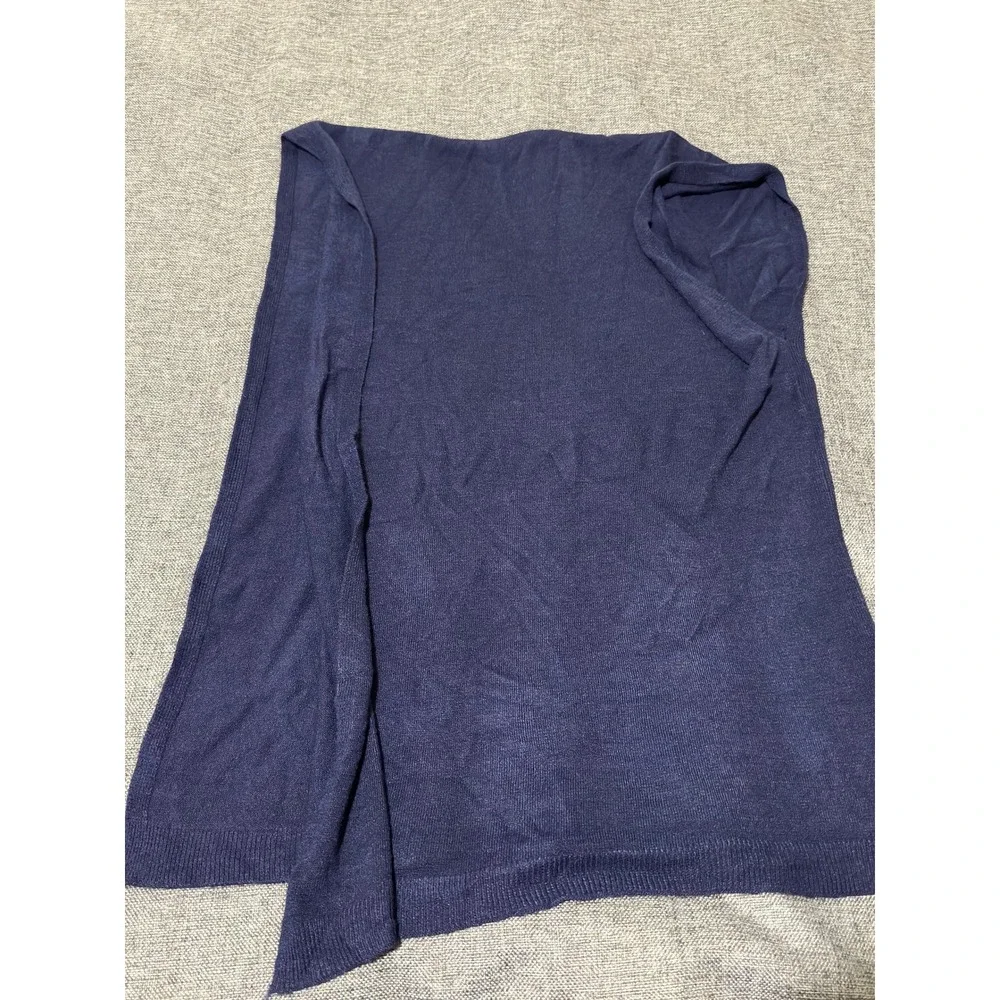 G. Women OS Infinity Scarf Navy Blue Solid Knit Acrylic